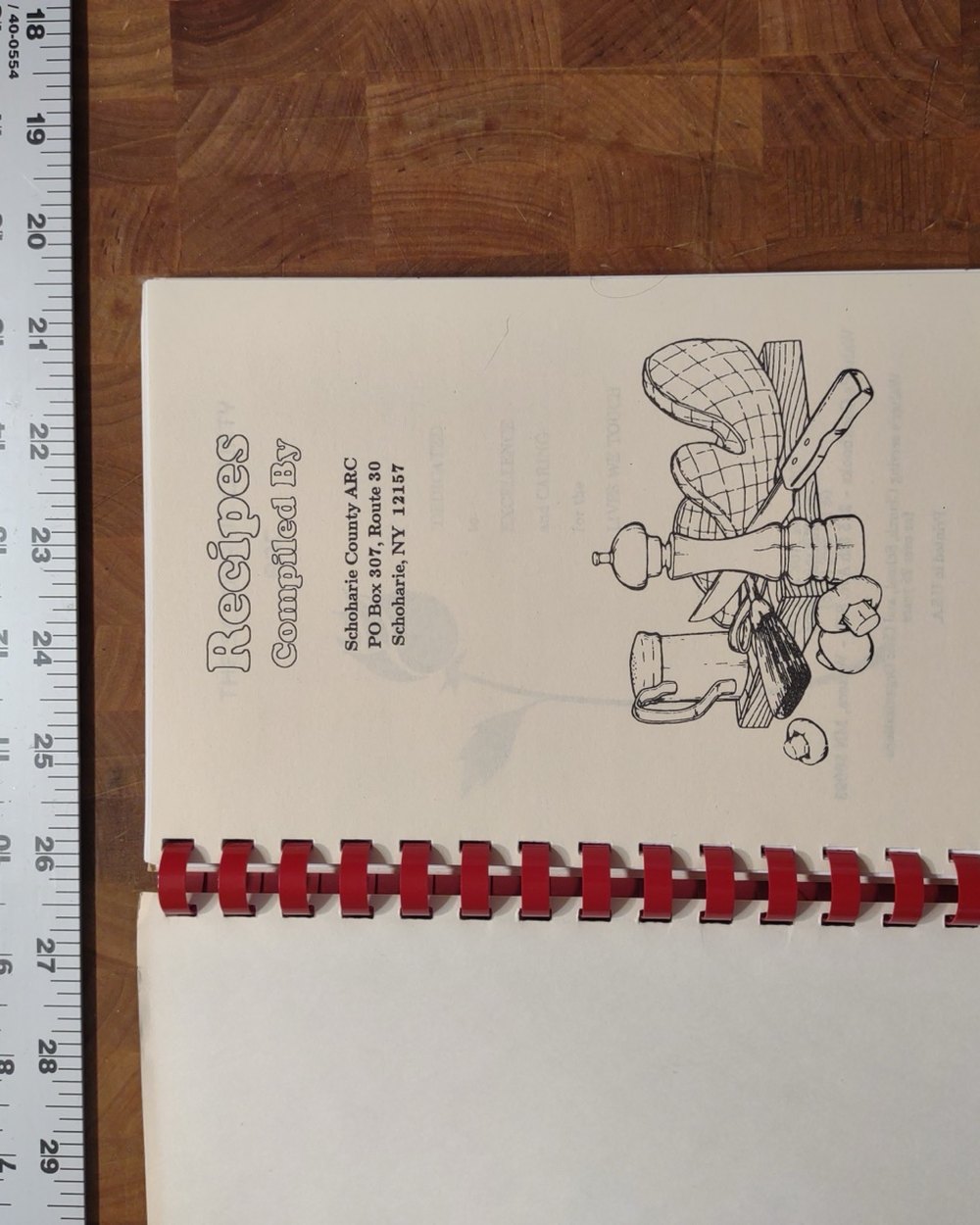 Cover page of the Schoharie County ARC Recipes community cookbook