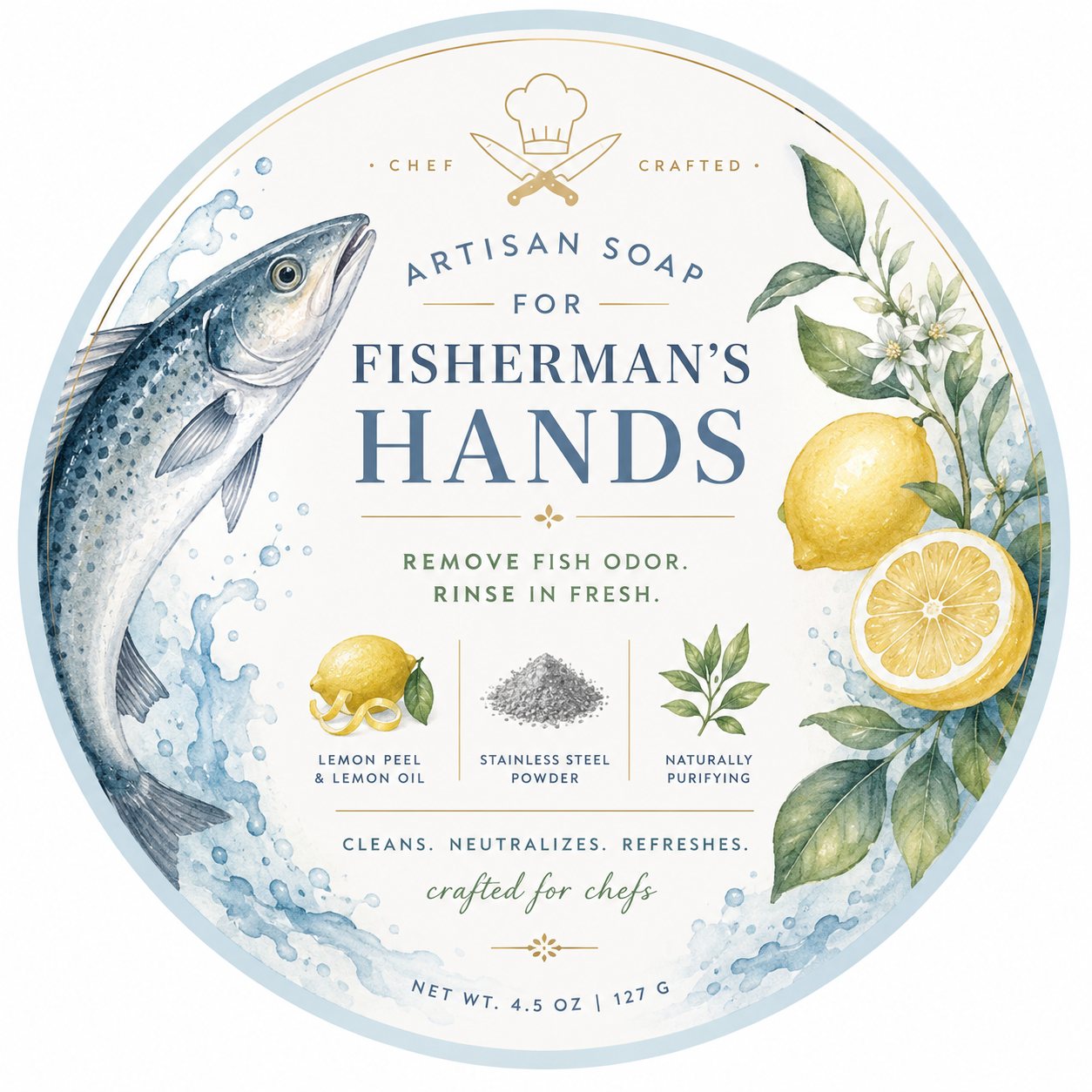 Fisherman's Hands soap label artwork