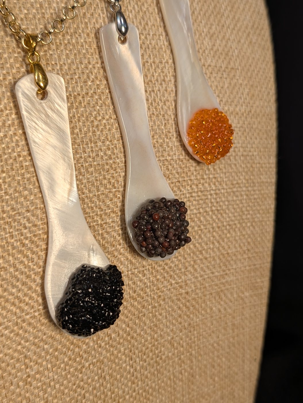 Close detail of three bowls together